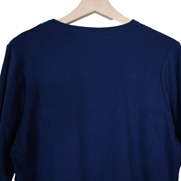 Allison Daley 3/4 Sleeve Embroidered Pullover Blouse Womens Petite Large - Picture 4 of 8